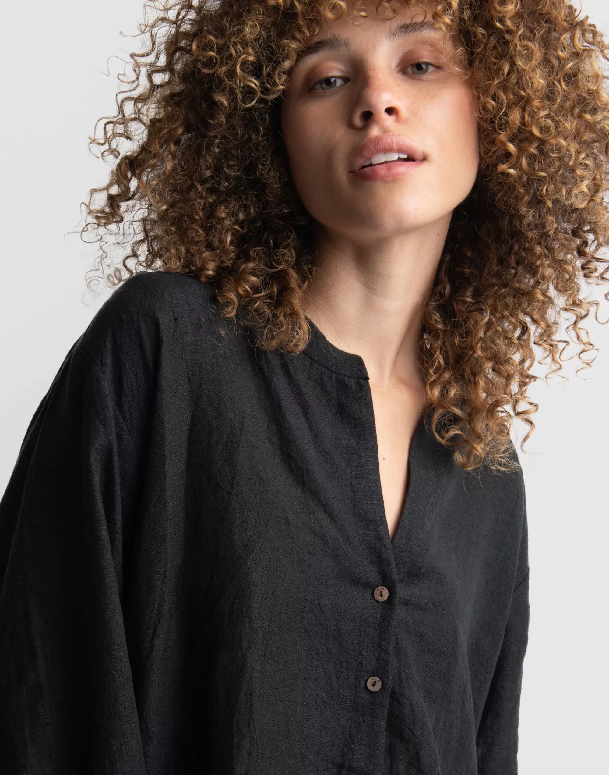 Madewell Dresses>World Of Crow Easy Fit Linen Tunic Black