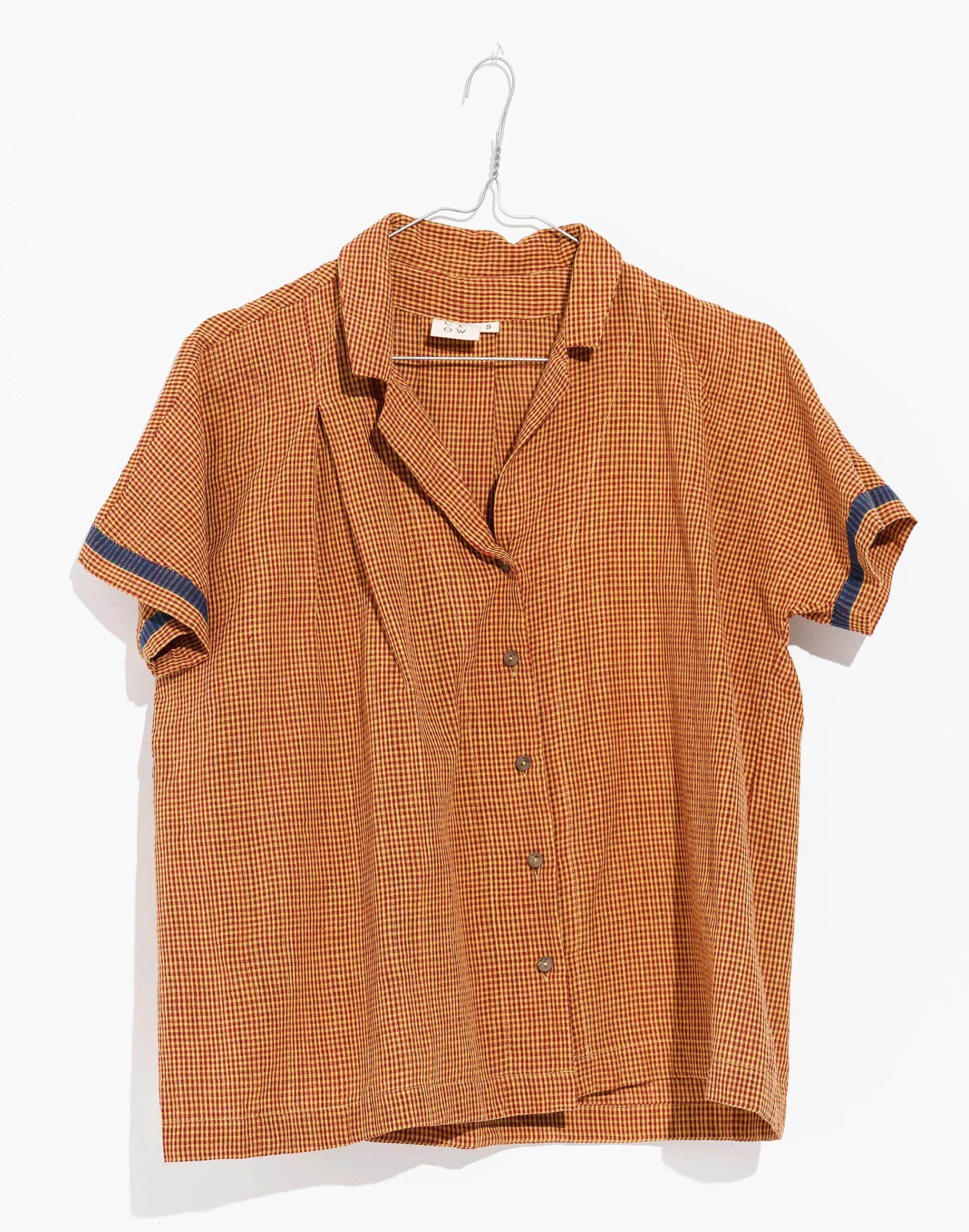 Madewell Tops & Shirts>World Of Crow Madras Checkered Shirt Brown Multi