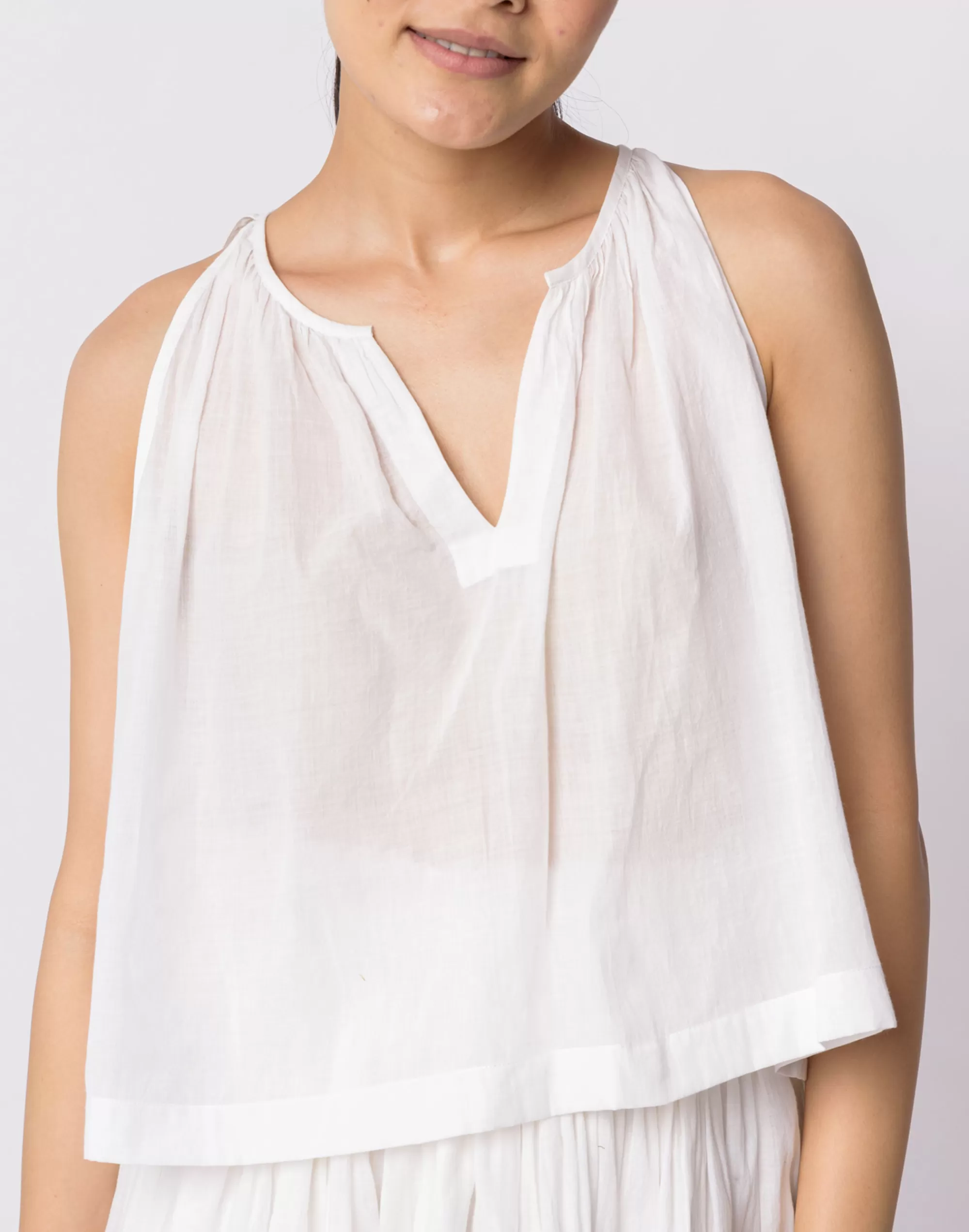 Madewell Tops & Shirts>World Of Crow Pearl Cotton Top White