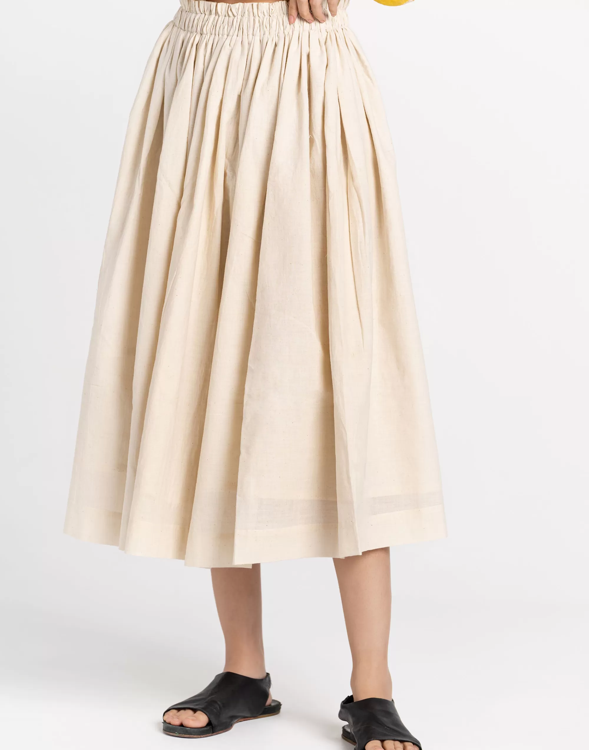 Madewell Skirts>World Of Crow Pleated Midi Skirt In Off White