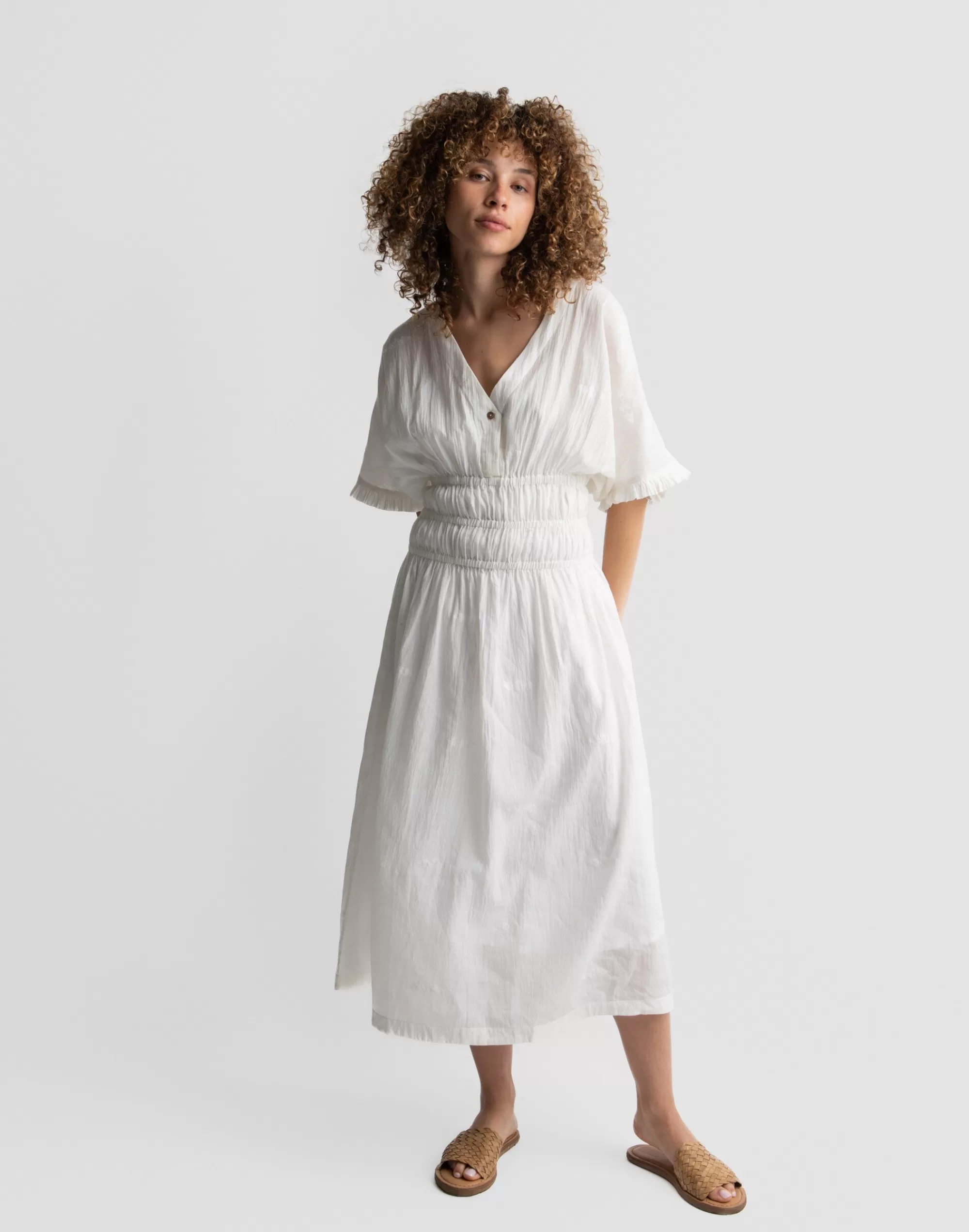 Madewell Dresses>World Of Crow Pure Midi Dress White