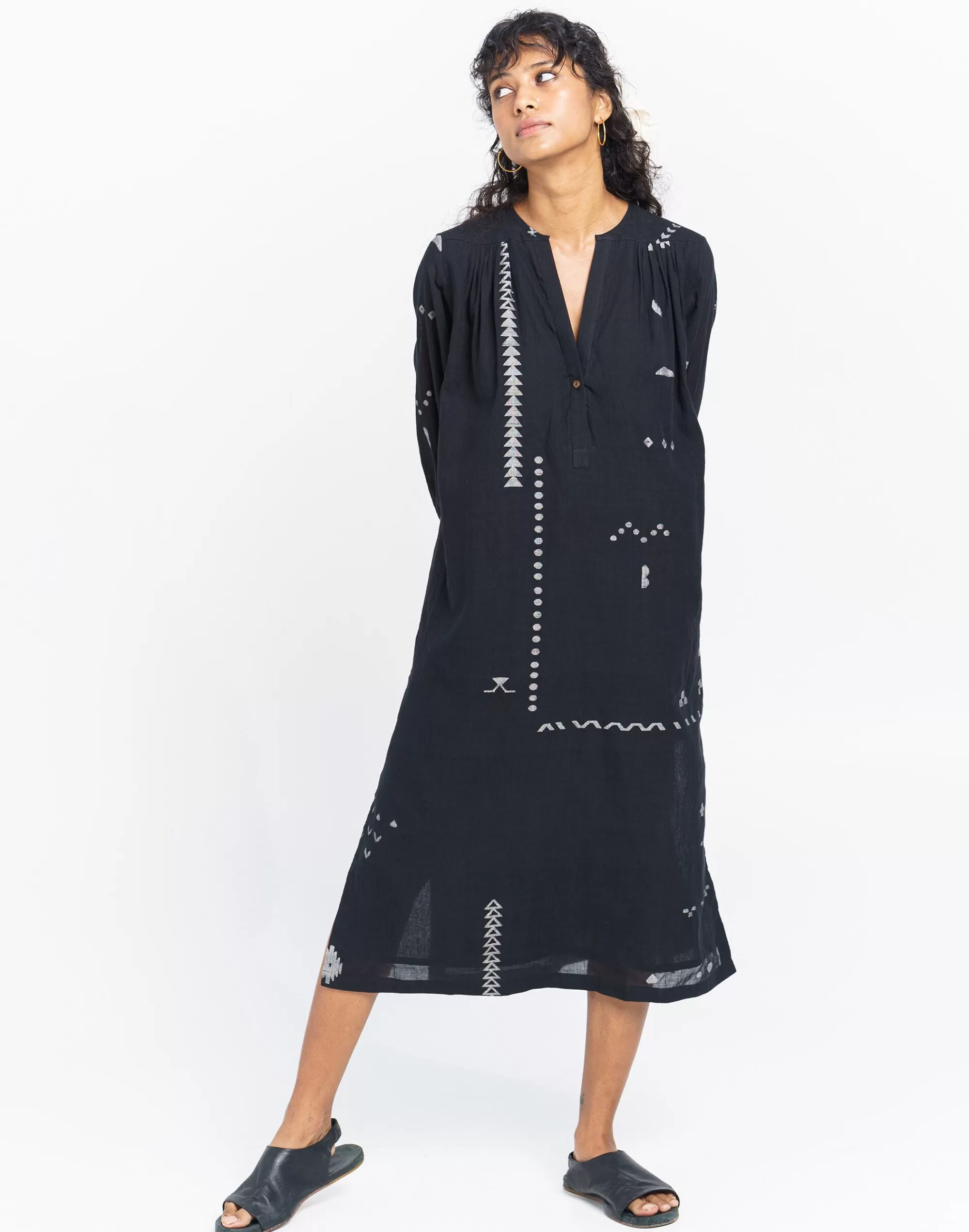 Madewell Dresses>World Of Crow Relaxed Fit Beach Tunic Black