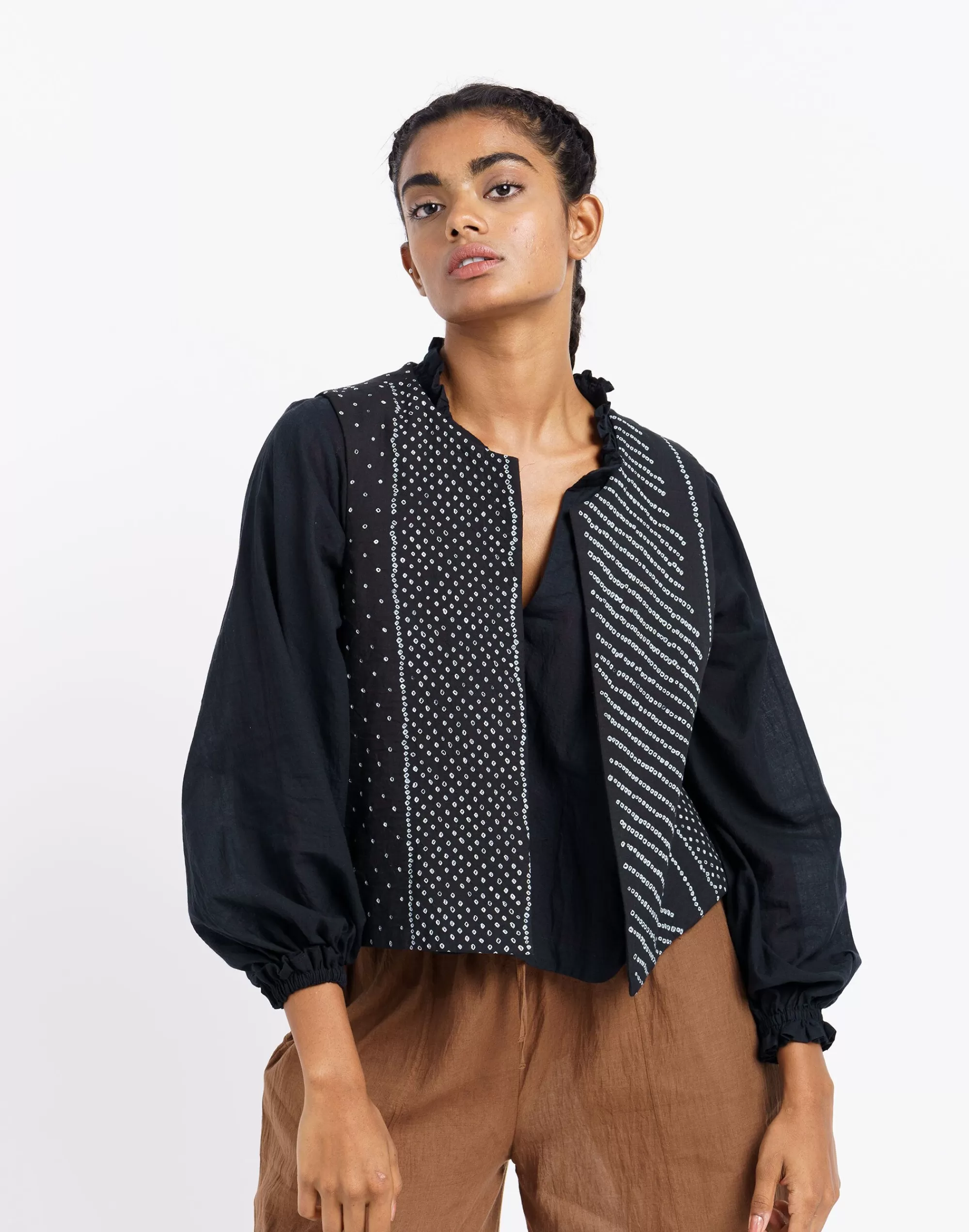 Madewell Jackets>World Of Crow Tie-Dye Waist Cotton Coat Black