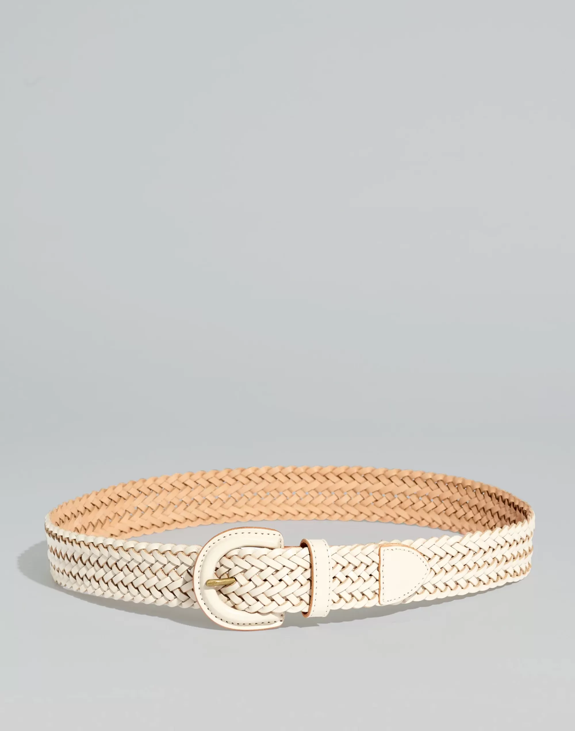 Madewell Belts>Woven Leather Belt Pale Oyster