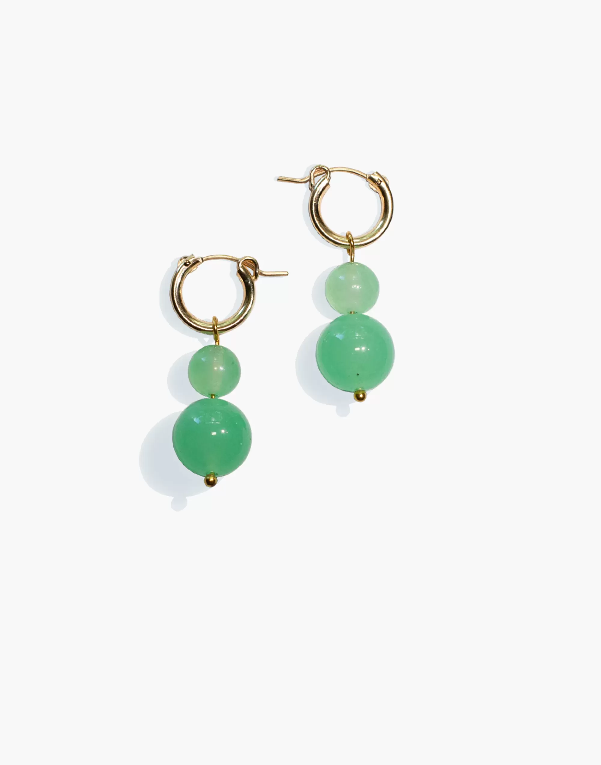 Madewell Earrings>Year 901 Jade Orb Earrings Gold