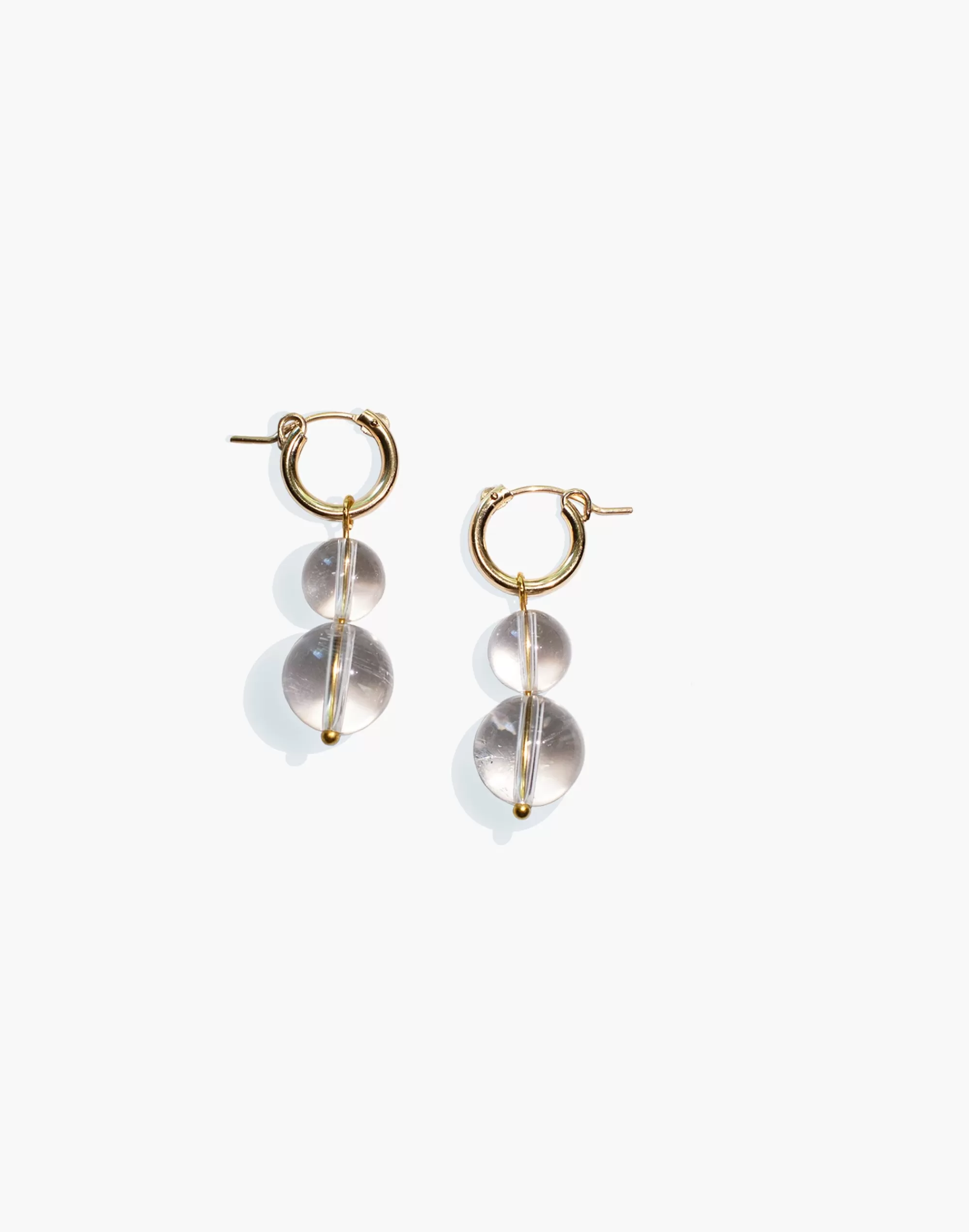 Madewell Earrings>Year 901 Quartz Orb Earrings Gold