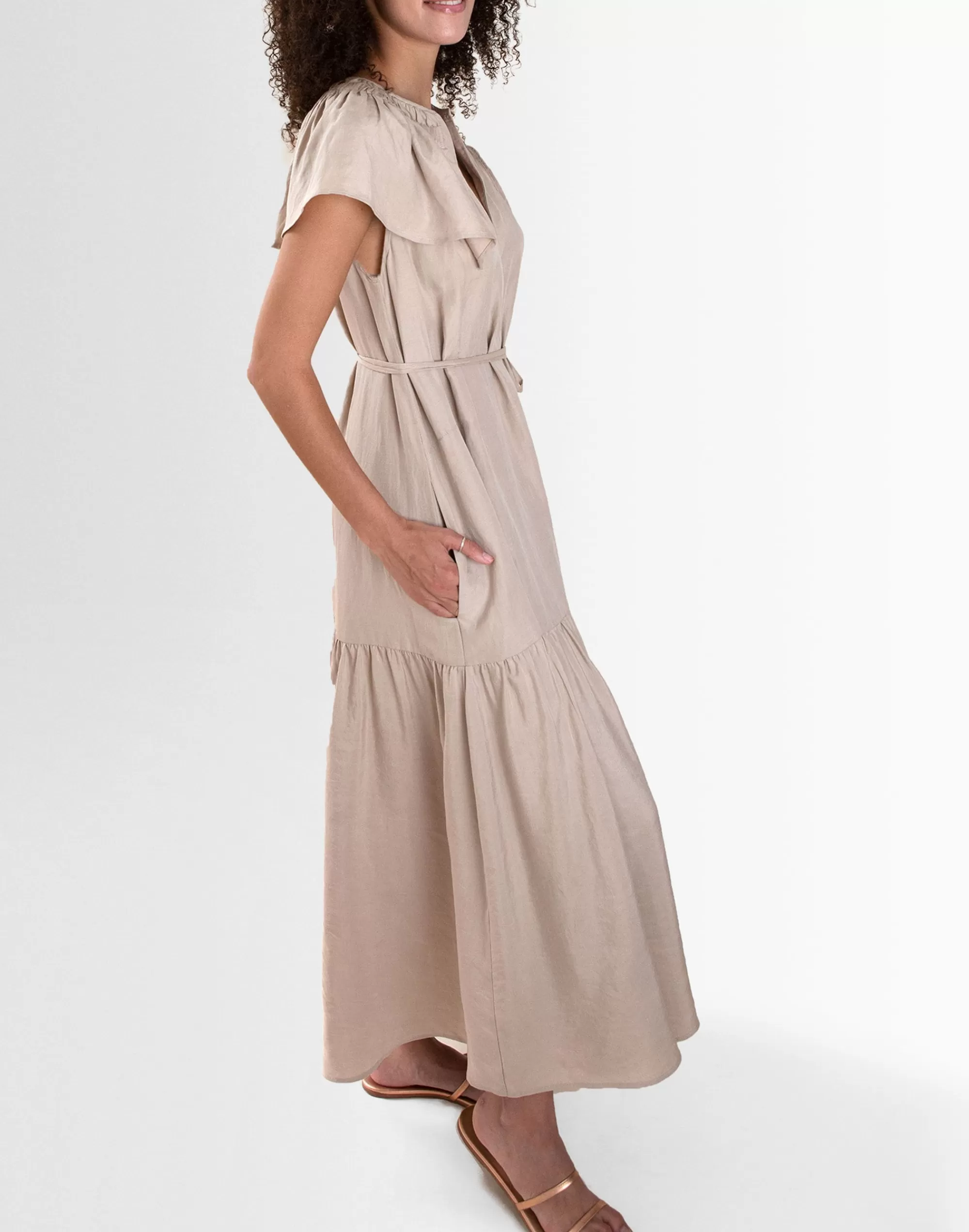 Madewell Dresses>Yesaet Birabiro Silky Dress Light Brown