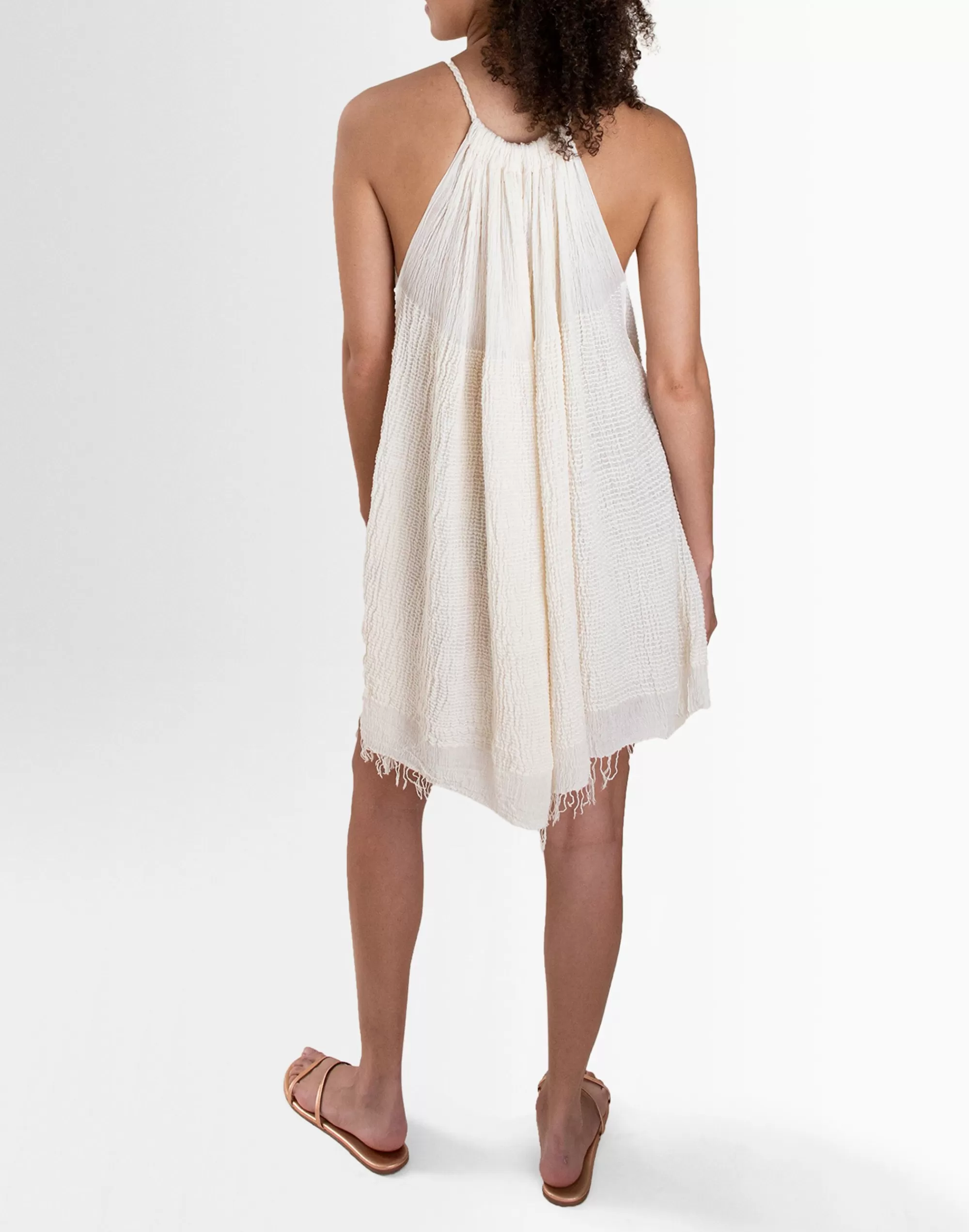 Madewell Dresses>Yesaet Genet Halter Dress Ecru